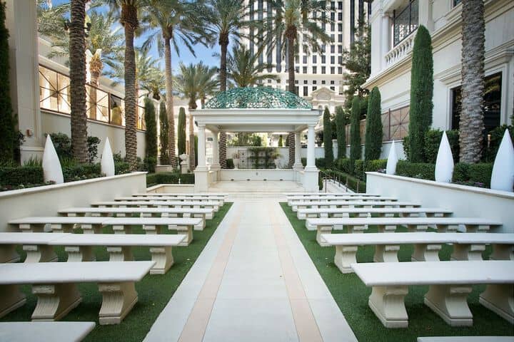 Outdoor wedding area