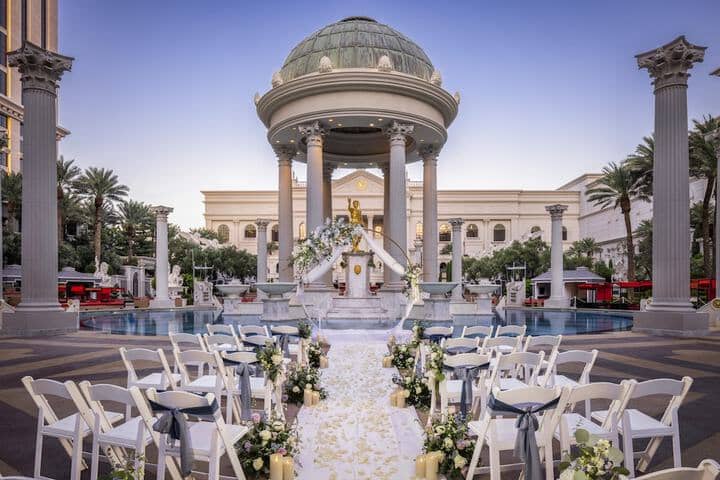Outdoor wedding area